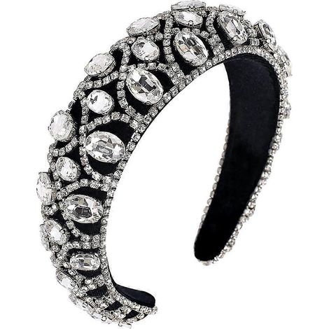 Bandeau/coiffe baroque en strass, compatible avec les décorations et coiffes élégantes. (1/5)