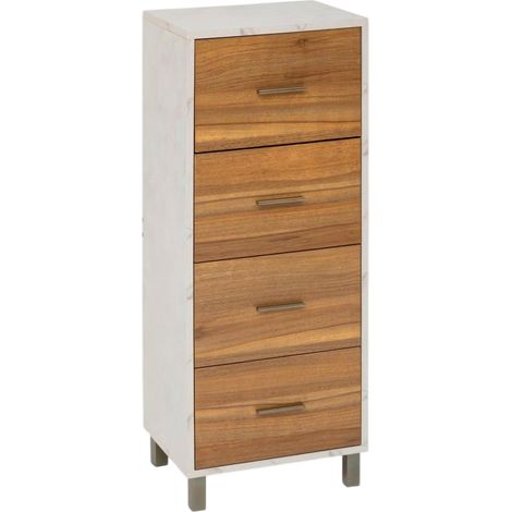 Meuble de Rangement 4 Tiroirs "Côme" 97cm Beige (1/3)
