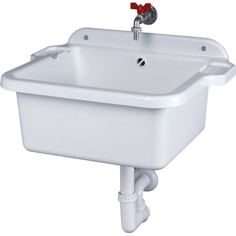 PILOZZO LAVATOIO DA PARETE cm 60 x 45 x h.28 TRIOPLAST
