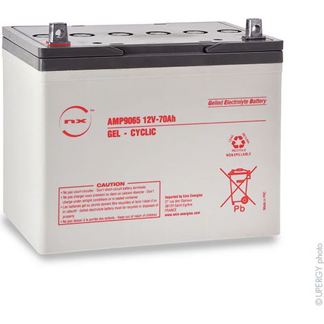 NX - Batterie plomb etanche gel NX 70-12 Cyclic 12V 70Ah M6-M