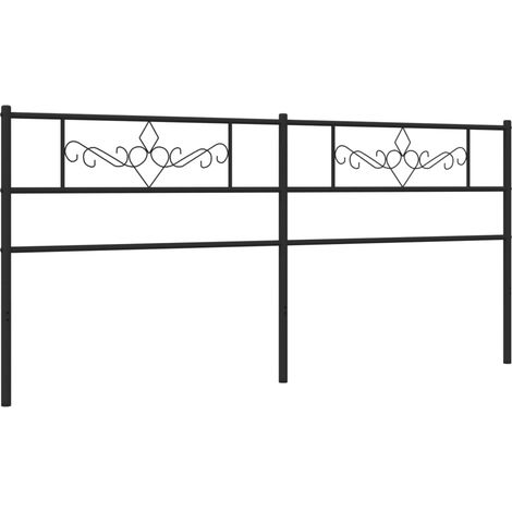 Tête de lit,Panneau décoratif métal noir 200 cm CFW4934857 (1/5)