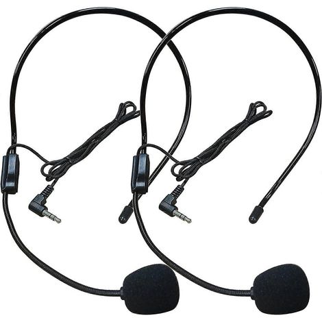 Adaptateur audio mâle 3,5 mm vers microphone serre-tête portable pour système de microphone, amplificateur vocal, haut-parleurs, enseignants (1/5)