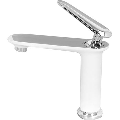 Rubinetto dell'acqua – miscelatore bianco argento – G1/2 – lavabo – lavandino