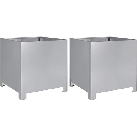Maison Exclusive - Pflanzkübel 2 Stk. 40x40x40 cm Verzinkter Stah