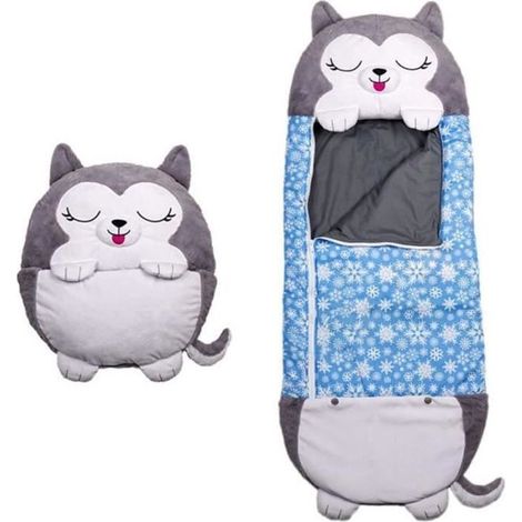 QF25648-Mignon Sac de Couchage Enfant Duvet Enfant avec Oreiller 13750cm pour Happy Nappers Bleu (1/4)