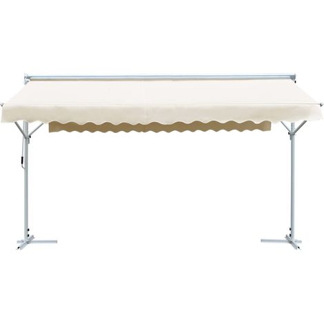 Maison Exclusive - Tenda Parasole con Piedistallo 500x300 cm Crema