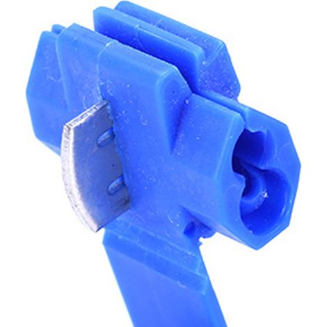Lot de 100 raccords rapides sans soudure à pince pour câble bleus, boîtier PP et cuivre, accessoire pour connexion électrique (1/5)