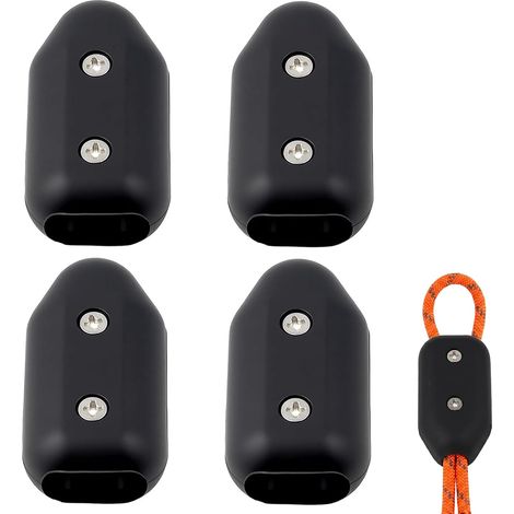 Lot de 4 colliers de serrage réutilisables en plastique pour cordes en nylon de 9 à 10,5 mm, colliers de serrage robustes de 1,27 cm pour laisse pour animaux de compagnie, camping, jardin et (1/5)
