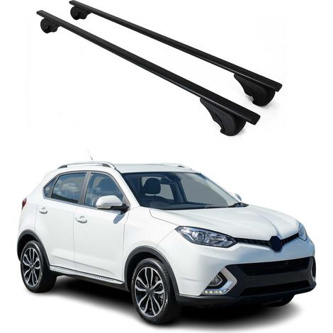 OMAC Barres de toit pour MG GS 2016-2019 – TÜV / DIN 75302:2019 – Antivol inclus – Charge max 75 kg – 2 barres Noir (1/4)