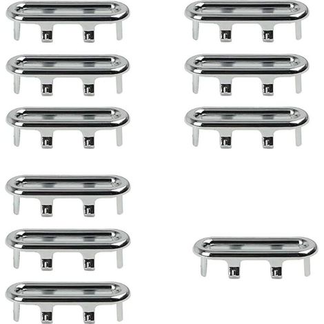 Set mit 10 Kunststoff-Abschlussringen für Spülbeckenüberläufe, Waschbecken, Küchenspülen usw., für Badewannen, Waschbecken usw. (1/5)