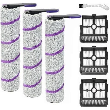 Ersatzwalzenbürste für Rowenta X-Clean 10, Zubehör für Narwal S20 Pro Nass- und Trockensauger, 3 Bürstenwalzen + 3 Filter + Reinigungsbürste (1/5)