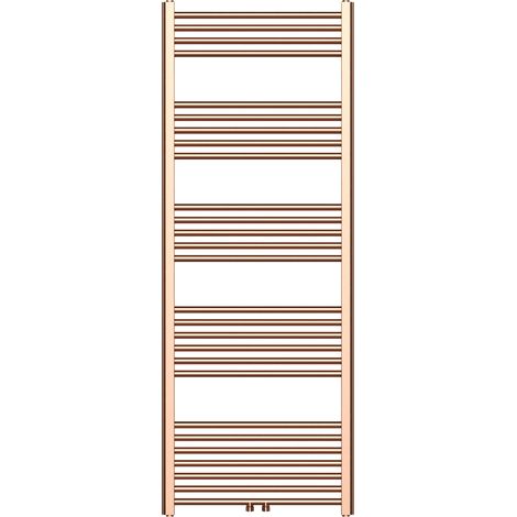 Handtuchheizkörper mit Mittelanschluss in gebürstetem Kupfer – 1600x600mm, 557 Watt