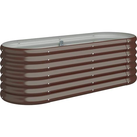 Maison Exclusive - Jardinera acero galvanizado marrón 114x40x36 c (1/5)