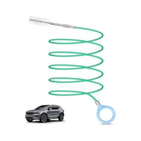 Nettoyeur Drainage Carrosserie, Car Sunroof Cleaning Brush, 300cm Long Sunroof Drain Brush Flexible Drain Brush Pipe Cleaning Tool avec Brosses Nylon Rotatives (1/4)