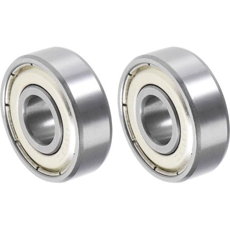 608ZZ 8x22x7mm Ball Bearings x 2PCS Chrome Steel for Machines and Tools, Deep Groove Ball Bearing [Double Sealed, ABEC3] (1/5)