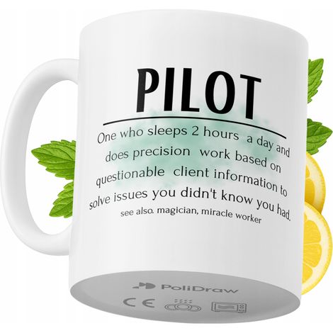 Tazza da caffè/tè divertente e umoristica per un pilota, con grafica e testo divertenti. Tazza ideale per compleanni, onomastici e festività. Tazza premium per occasioni speciali, per casa, ufficio, l