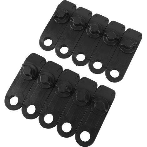 Lot de 10 pinces de fixation robustes en plastique pour bâches, tentes, couvertures de piscine, auvents de camping, bâches de voiture (1/5)