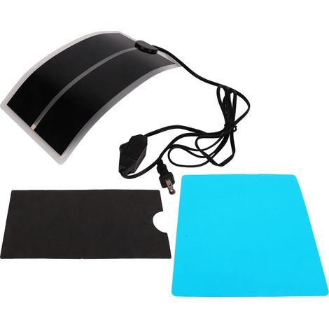 Lot de tapis chauffant en résine avec coussin isolant noir, tapis silicone réglable en température, prise américaine 110V (1/5)