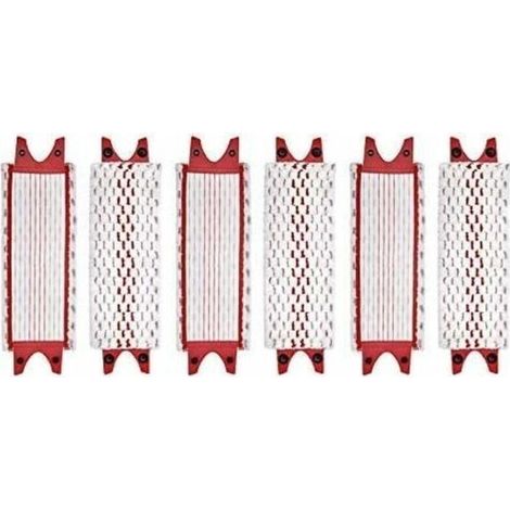 Lot de 6 têtes de balai plates en microfibre – Compatibles Vileda UltraMax – Lavables en machine – Nettoyage sols durs efficace