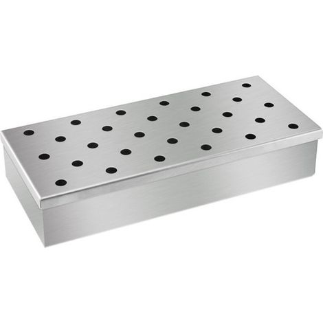 Juego de utensilios para barbacoa - Ahumador de acero inoxidable, almacenamiento para leña, ladrillos y hierbas. (1/2)