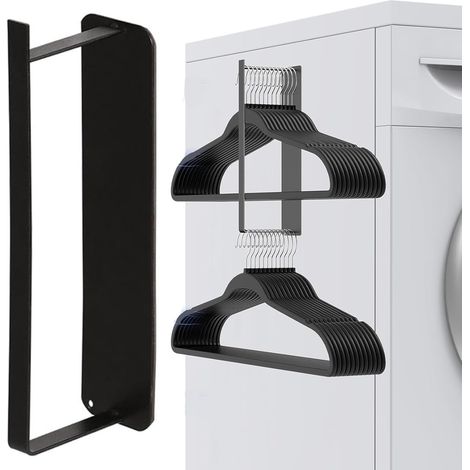 25 x 8 x 5 cm,(Noir) Organisateur de Cintre Magnétique, Support de Rangement pour Cintres Magnétiques,  pour SècheLinge et Machine à Laver, Organisateur de Buanderie (1/5)