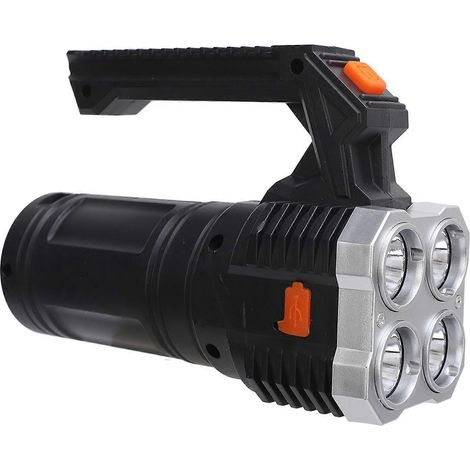 Lampe torche LED rechargeable USB, ultra-lumineuse et multi-modes, idéale pour les situations d'urgence en extérieur, le camping et la randonnée. (1/4)