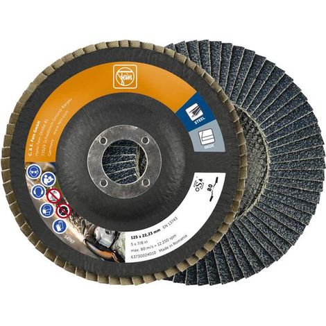 Fein 10x  disco lamellare Ø  125 zircone  corindone K80  - 63730024010