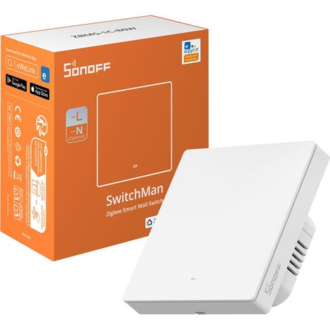Sonoff SwitchMan ZBM5-86W Interruttore da Parete Bianco Smart Zigbee Dimensione: 1 Pulsante (1/5)
