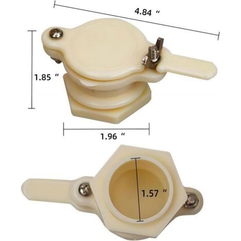 Vanne À Miel - Nylon Haute Résistance - Plastique Qualité Alimentaire - Pour Extracteur Et Seau De 5 Gallons - Lot De 4 (1/5)