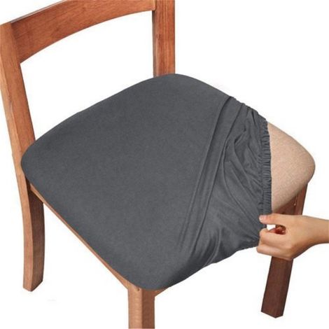 Housse De Chaise - Tissu Satin Élastique 92% Polyester 8% Spandex - Pour Chaises À Manger Bureau Banquet - Hauteur 35 À 48 Cm - 1 Pièce (1/5)