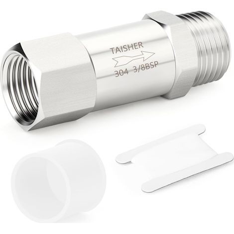 1pièces acier inoxydable 304 3/8"BSP mâle x 3/8"BSP femelle Clapet anti-retour, prévention des retours d'eau, clapet anti-retour unidirectionnel (1/5)