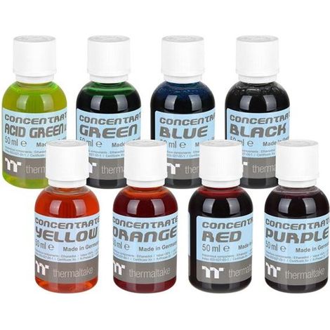 Liquide de refroidissement - THERMALTAKE - Concentrate Acid Green (UV) - 4 flacons - Vert acide fluo (1/3)
