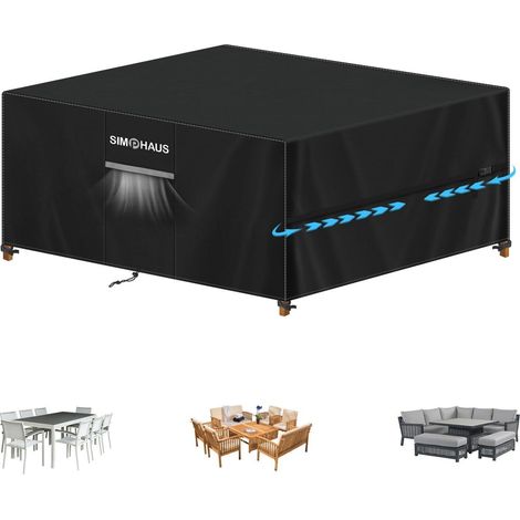 Gartenmöbel Abdeckhaube 200x160x90cm wasserdicht & windfest für Lounge- & Rattanmöbel (1/5)