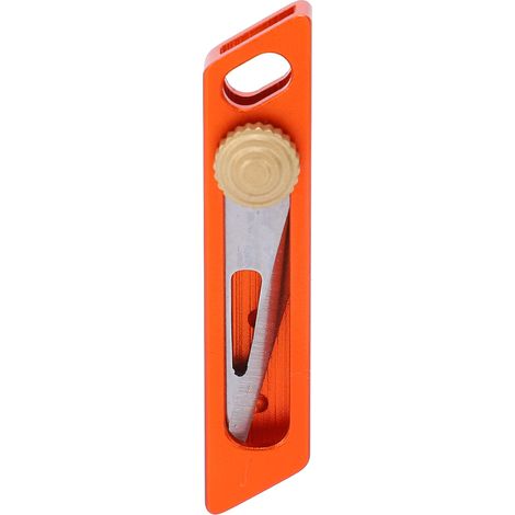 Mini couteau à engrenage avec porte-clés, cutter rétractable, ouvre-boîtes et ouvre-lettres orange (1/5)