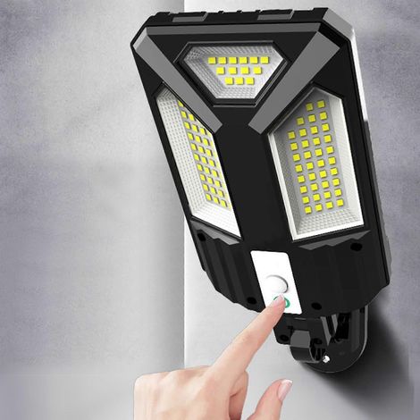Lampes solaires d'extérieur, lampes solaires à détecteur de mouvement, 3 modes d'éclairage avec 87 LED, éclairage de sécurité mural pour clôture, cour, jardin, terrasse, porte d'entrée (1/5)