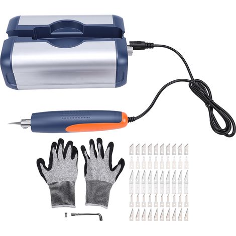 Découpeuse à ultrasons 65W 40kHz – 5 niveaux de puissance réglables (25-65W), avec 60 lames de rechange, pour plastique, bois, résine et impression 3D, éclairage LED, sécurité anti-surchauffe (1/5)