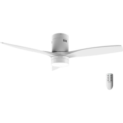 Ventilador Techo 132cm 40W Cecotec EnergySilence Aero 5600 Classic DC 3 Aspas Luz Mando Blanco
