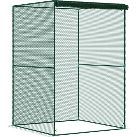 Kompakter Pflanzenkäfig 120 x 120 cm, mit Netz – Grün