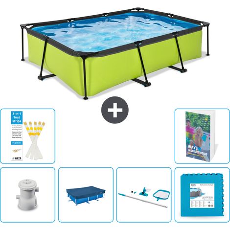 Exit Pool Rechteckig - 300x200x65 cm - 7-teilig S295