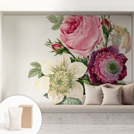 Carta Da Parati Non Tessuto - Decorazione Da Muro - Traspirante - Con Motivo - Per Camera Da Letto Cucina Bouquet di fiori 208x146 cm (1/5)