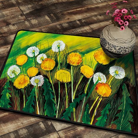 Tapis de Bain AntidéRapant Absorbant 80x120cm Tapis Salle de Bain Super AntidéRapant, Tapis de Douche SéChage Rapide, Lavable Tapis de Salle de Bain Doux, Tapis Absorbant Salle de Bain Jaune (1/5)