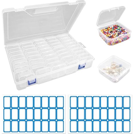 Boîte Plastique Rangement avec Couvercle 5.5×5.5×2 cm (1/5)