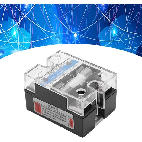 Relais statique monophasé BEM-SSR-F-25DA avec fusible et protection contre les surintensités (1/5)
