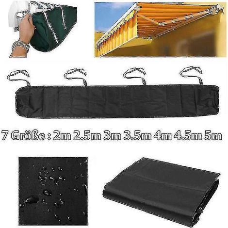 Housse imperméable pour stores de terrasse, housse pour volets roulants télescopiques, housse anti-poussière – Couleur : 2,5 m (1/2)