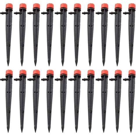 20pcs Irrigation goutteurs réglable Micro Irrigation Goutte à Goutte 8 Sortie d'eau Jardin arroseur goutteur Outil d'arrosage (1/5)