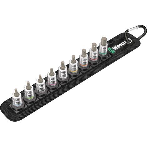 Set di 9 inserti-bussole Zyklop 1/4" con funzione di ritegno WERA Belt A Imperial 1 (1/5)