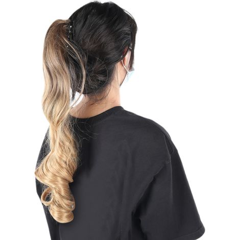 55 cm langer Clip-in-Pferdeschwanz, lange lockige Extensions, gestufte Haarteile für Damenfrisuren (1/5)