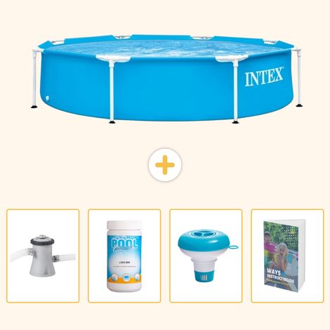Intex Piscine Tubulaire Ronde - 244x51 cm - 5-pièces SCB120 (1/5)