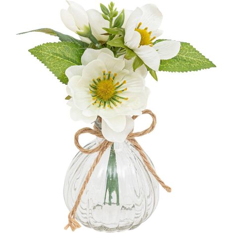 Vase und Trodenblumen -Anordnung