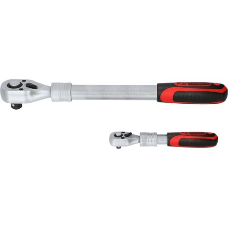 KS TOOLS  1/4"  + 1/2"  Juego  de  carraca  telescópica  reversible  2  pzs.  -  914.1412 (1/5)
